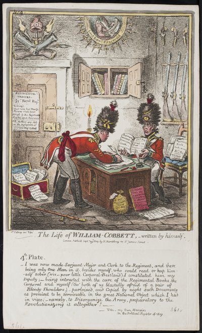 自分で書いたウィリアムコベットの生涯 作： James Gillray